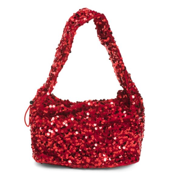 MOST WANTED | Bags | Most Wanted Red Fuzzy Beaded Sequin